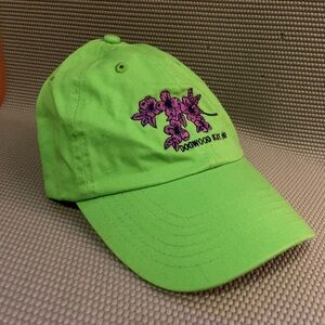 NEW! Dogwood skate shop embroidered lime green clasp back baseball hat